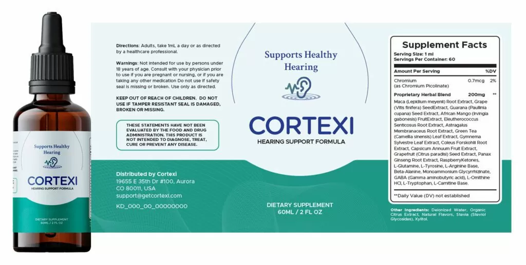 Cortexi Supplement Labels