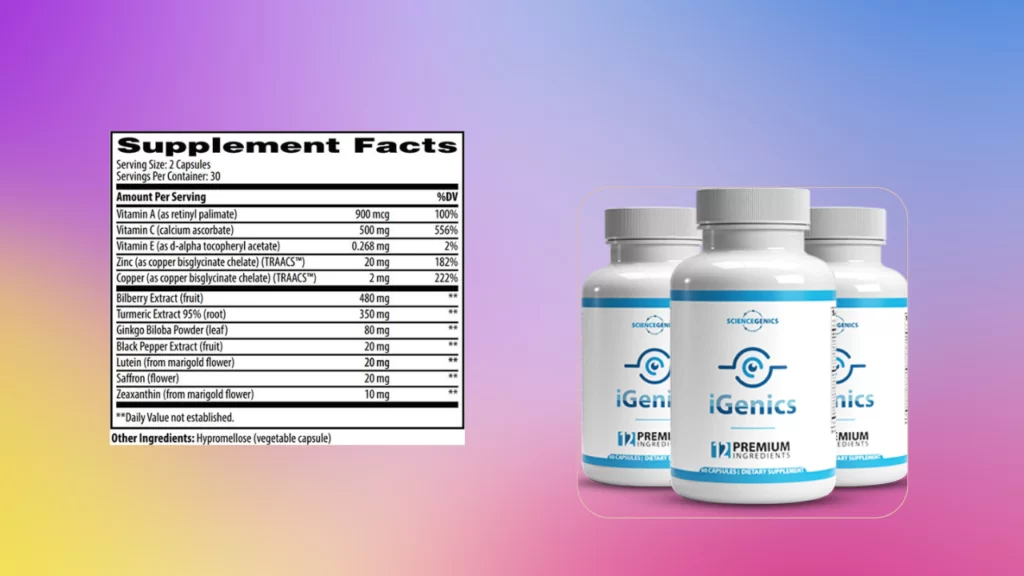 Igenics Ingredients Supplement Facts
